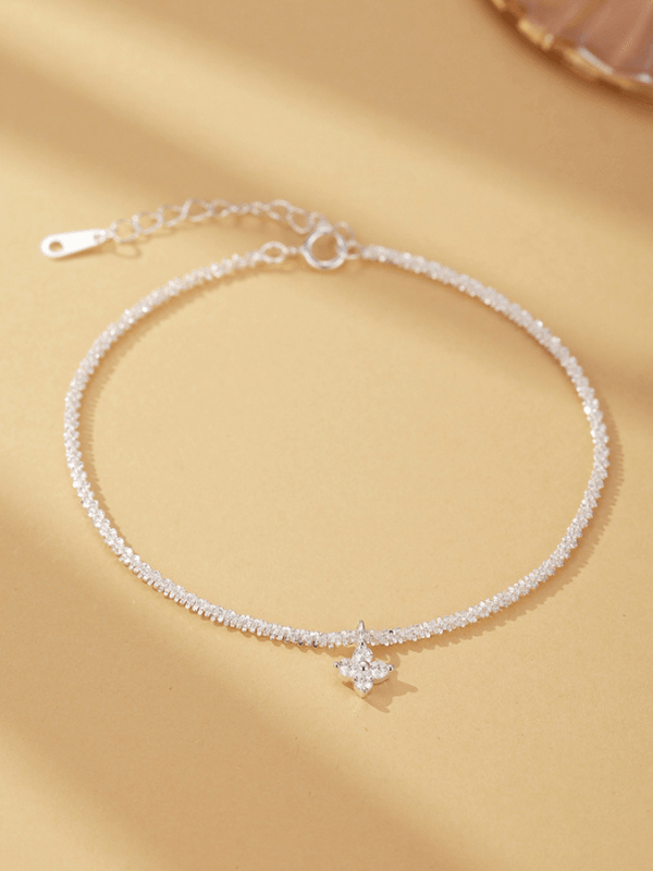 Sterling Silver Star Rhinestone Bracelet - Fluid