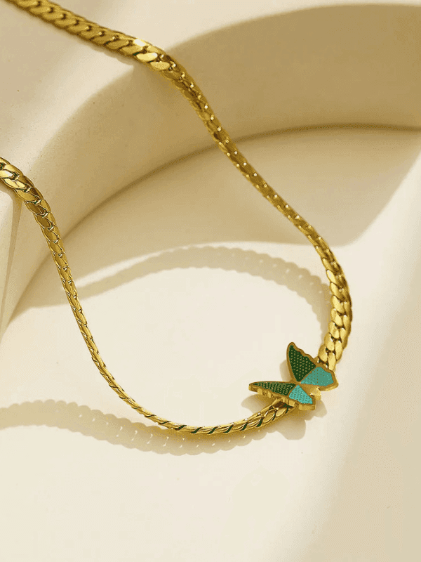 Celestial Butterfly Pendant Necklace - Fluid