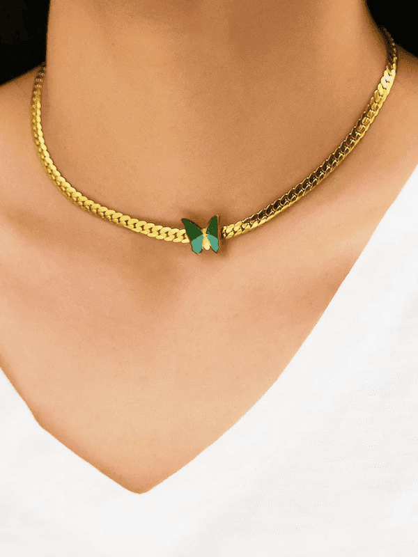 Celestial Butterfly Pendant Necklace - Fluid