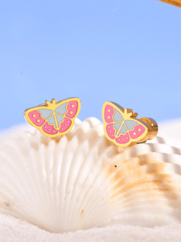 Dreamy Butterfly 18K Gold Plated Kid's Studs - Fluid