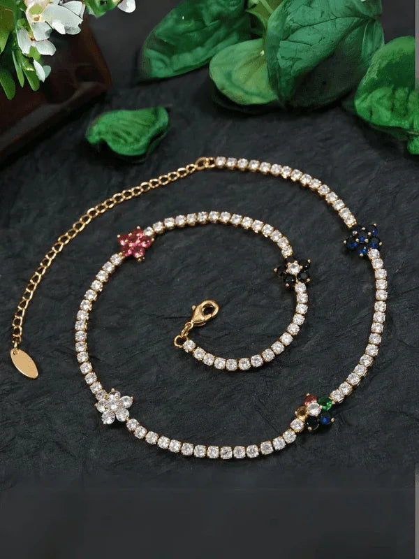 Flower Tennis Necklace - Fluid