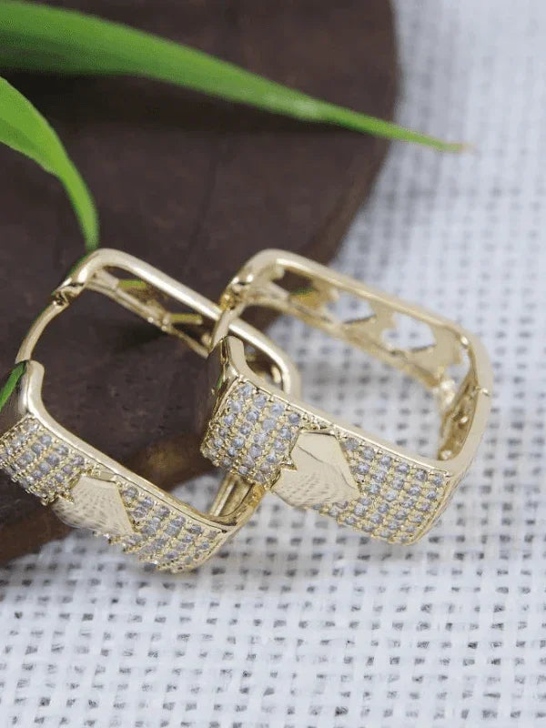 But First Love Square Hoop Earrings - Fluid