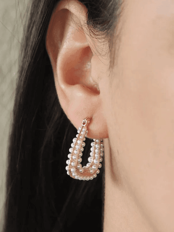Structured Pearl Dreamy Earrings - Fluid