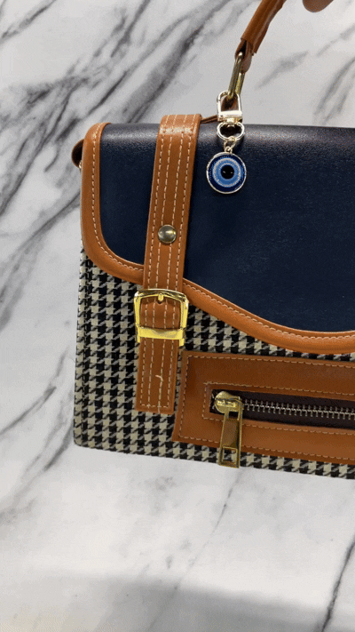 Midnight Blue Evil Eye Bag Charm