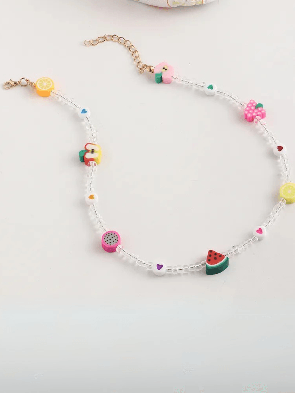 Miyuki Beaded Fruit Pop Kids’ Necklace - Fluid