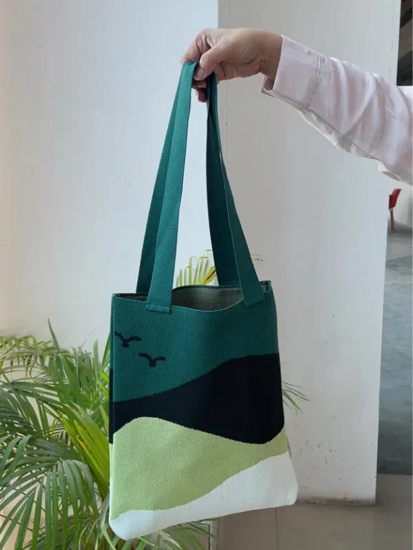 Nature Lovers Knitted Unisex Tote Bag