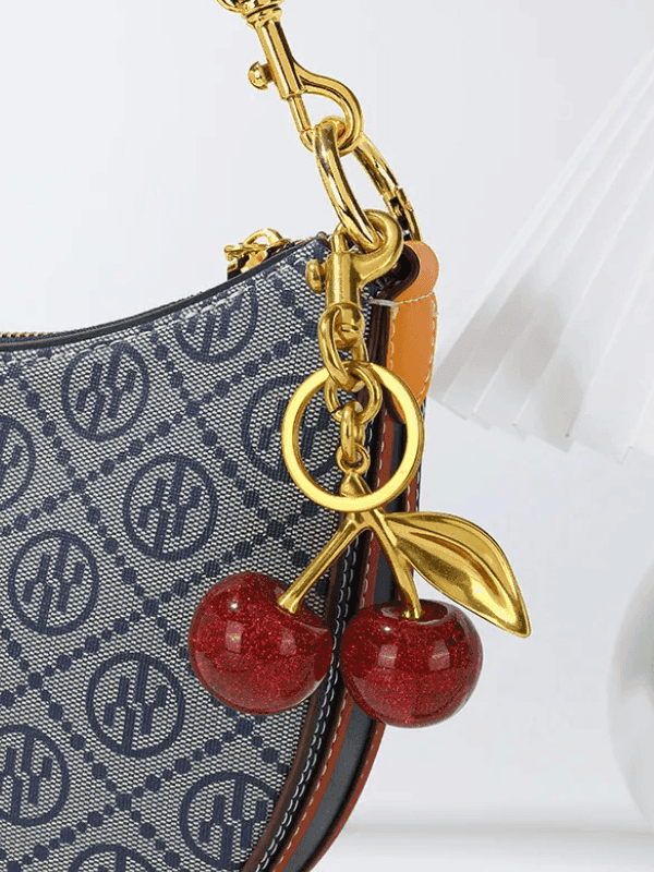 Resin Cherry Bag Charm - Fluid