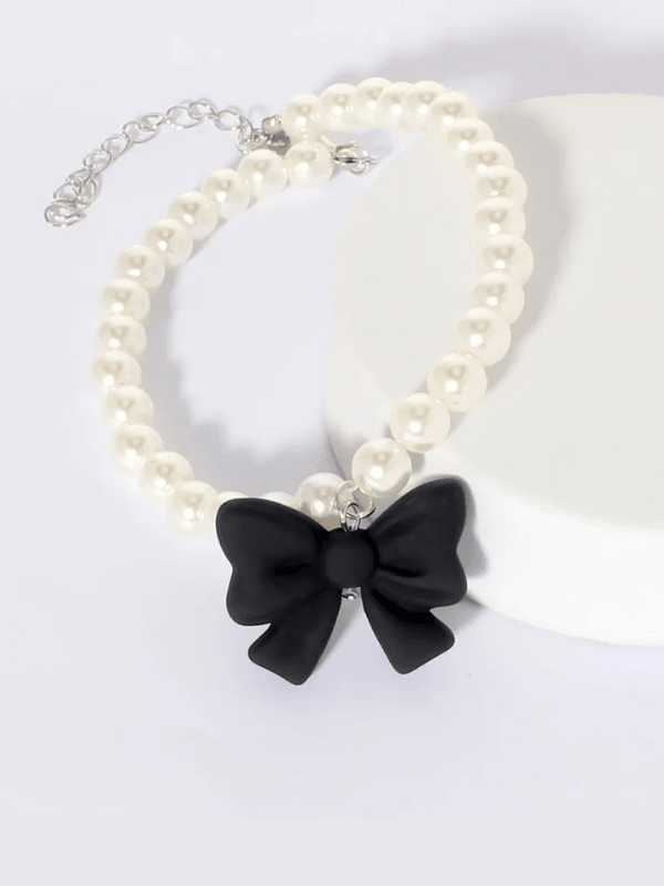 Pearl Dreams Bow Pet Collar - Fluid