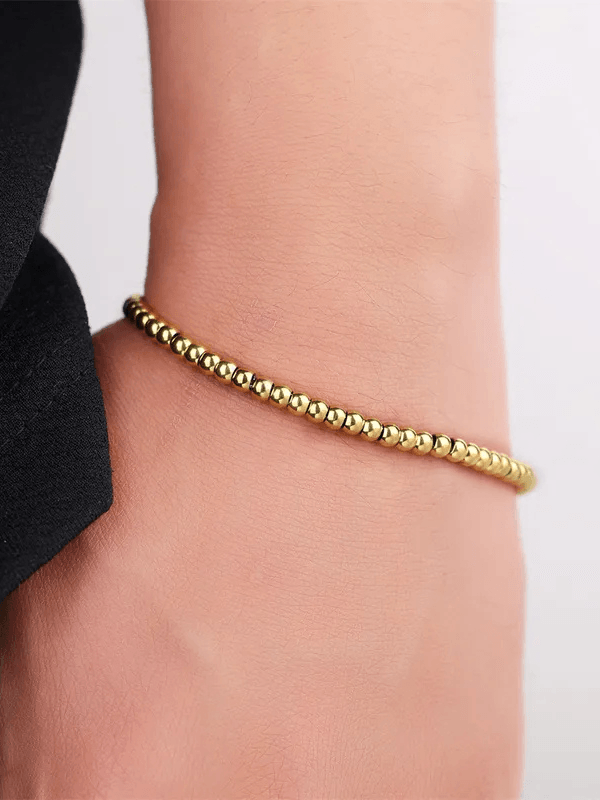 Radiance Unisex 18K Gold Plated Round Bracelet - Fluid