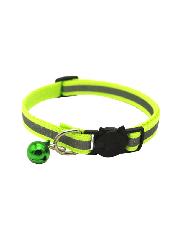 Reflective Bell Neon Pet Collar - Fluid