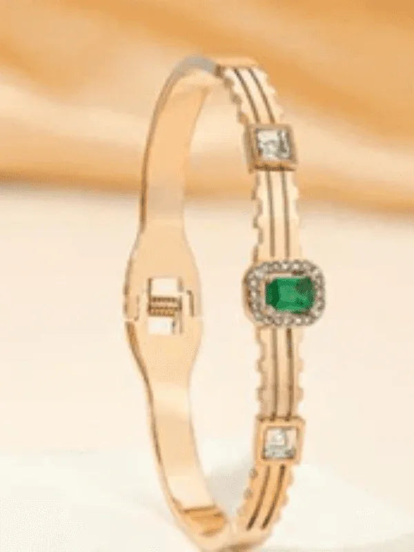 Emerald Vintage Zircon Bracelet - Fluid