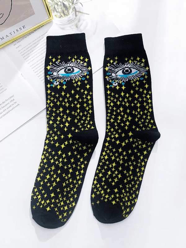 Retro Evil Eye Socks - Fluid