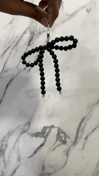 Midnight Bow Bag Charm