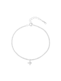 Sterling Silver Star Rhinestone Bracelet - Fluid