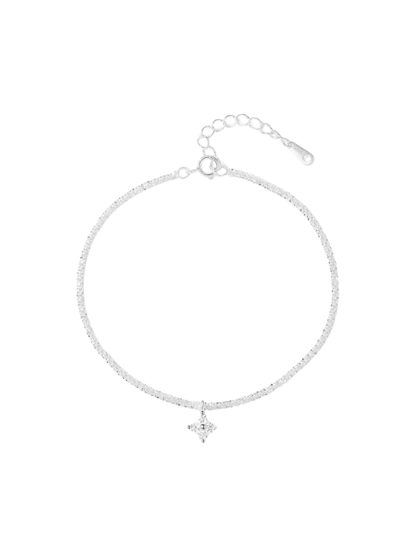 Sterling Silver Star Rhinestone Bracelet - Fluid
